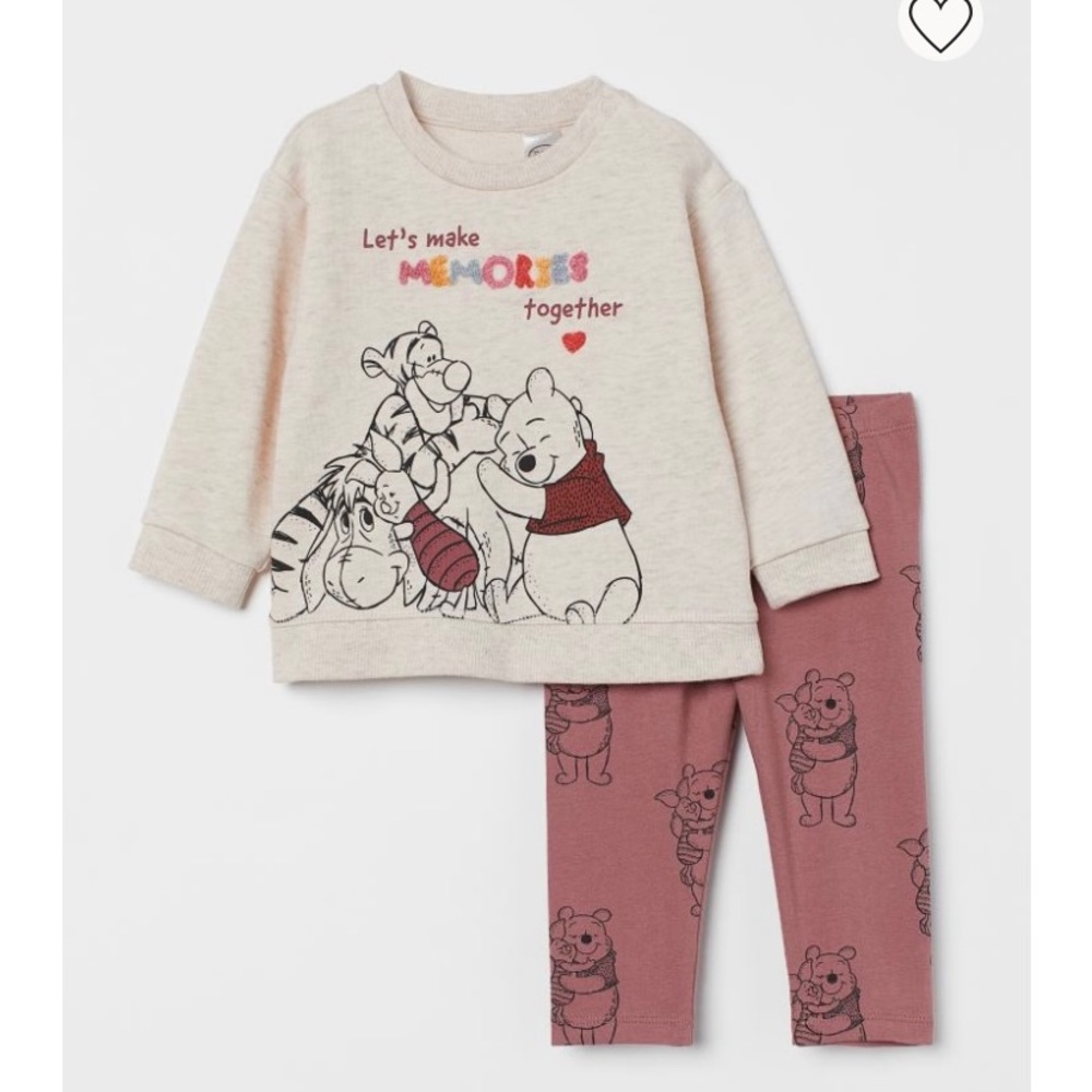Disney Winnie the Pooh 2 piece top and pants set